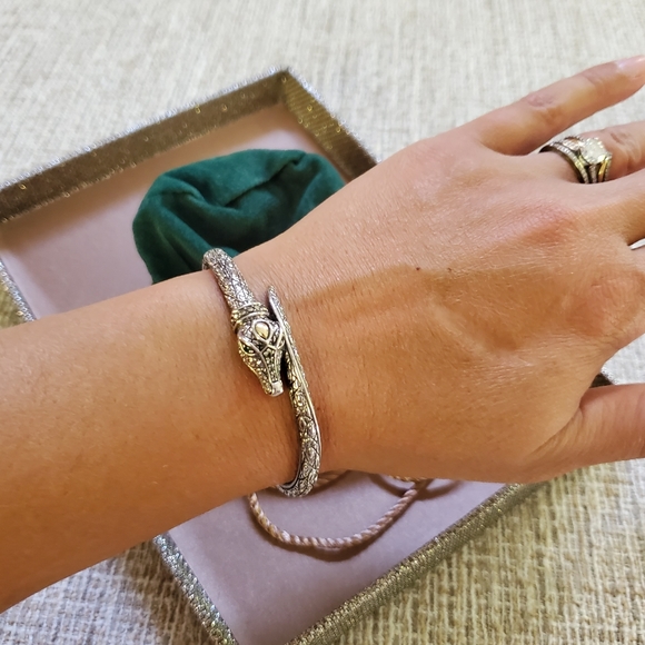 John Hardy Jewelry Jai John Hardy Sterling Crocodile Hinge Bracelet